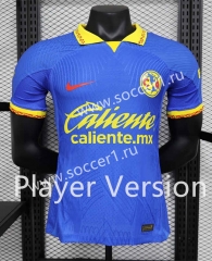 Player Version 2023-2024 Club America Home Blue Thailand Soccer Jersey AAA-888