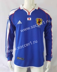 Retro Version 2000 Japan Home Blue LS Thailand Soccer Jersey AAA-503