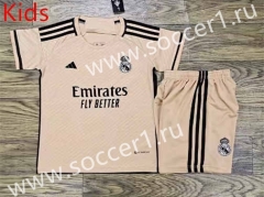 2023-2024 Real Madrid Yellow Kids/Youth Soccer Uniform-709