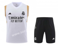 2023-2024 Real Madrid White Thailand Soccer Vest Uniform-4627