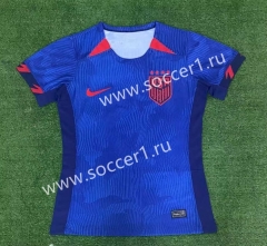 2023-2024 USA Away Blue Thailand Women Soccer Jersey AAA-416