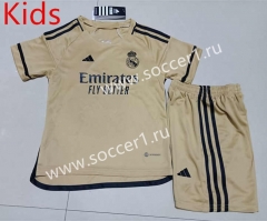 2023-2024 Real Madrid Khaki Kids/Youth Soccer Uniform-507