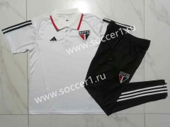 2023-2024 Sao Paulo Futebol Clube White Thailand Polo Uniform-815