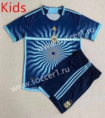 2023-2024 Concept Version Argentina Royal Blue Kids/Youth Soccer Uniform-AY