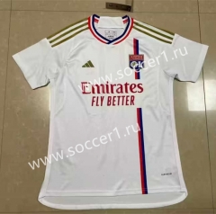 (S-4XL) 2023-2024 Olympique Lyonnais Home White Thailand Soccer Jersey AAA-818