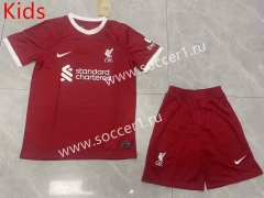2023-2024 Liverpool Home Red Kids/Youth Soccer Uniform-1506