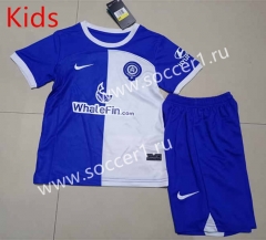 120 Anniversary Atletico Madrid Away Blue&White Youth/Kids Soccer Uniform-507