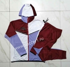 2023-2024 Purple Thailand Soccer Jacket Uniform With Hat-815