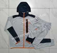 2023-2024 Gray Thailand Soccer Jacket Uniform With Hat-815
