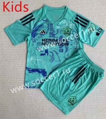 2023-2024 Los Angeles Galaxy Goalkeeper Blue Kids/Youth Soccer Uniform-AY