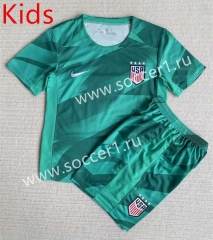 2023-2024 USA Goalkeeper Green Kids/Youth Soccer Unifrom-AY