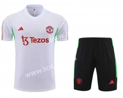 2023-2024 Manchester United White Thailand Soccer Uniform-7411
