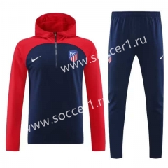 2023-2024 Atletico Madrid Red&Pink Thailand Soccer Tracksuit-411