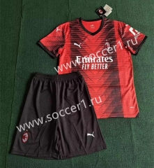 2023-2024 AC Milan Home Red&Black Soccer Uniform-3454
