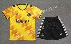 2023-2024 Ajax Away Yellow Soccer Uniform-3454