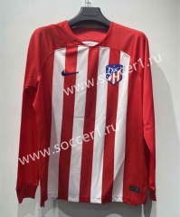 2023-2024 Atletico Madrid Home Red&White LS Thailand Soccer Jersey AAA-422