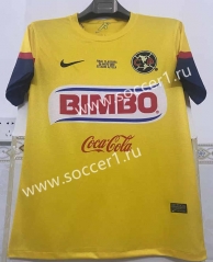 Retro Version 2013 Club America Home Yellow Thailand Soccer Jersey AAA-1332