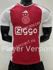 Player Version 2023-2024 Ajax Home Red&White Thailand Soccer Jersey AAA-6886
