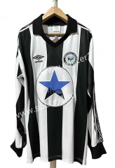 Retro Version 80-92 Newcastle United Home Black&White LS Thailand Soccer Jersey AAA-7505