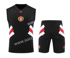 2023-2024 Manchester United Black Thailand Soccer Vest Uniform-418