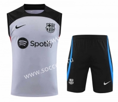 2023-2024 Barcelona White Thailand Soccer Vest Uniform-418