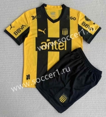 2023-2024 CA Peñarol Home Yellow&Black Soccer Uniform-AY