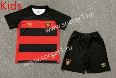2023-2024 Sport Recife Home Red&Black Kids/Youth Soccer Uniform-HR