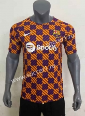 2023-2024 Barcelona Orange&Purple hailand Training Soccer Jersey AAA-416