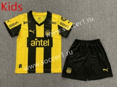 2023-2024 CA Peñarol Home Yellow&Black Kids/Youth Soccer Uniform-HR