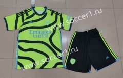 2023-2024 Arsenal Fluorescent Green Soccer Uniform-718