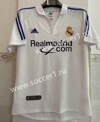 Retro Version 01-02 Real Madrid Home White Thailand Soccer Jersey AAA-1332