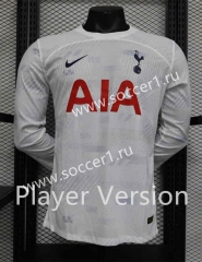 Player Version 2023-2024 Tottenham Hotspur Home White LS Thailand Soccer Jersey AAA-888