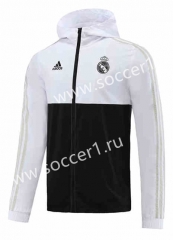 2023-2024 Real Madrid Black&White Thailand Trench Coats With Hat-LH