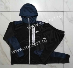 2023-2024 Black Thailand Soccer Jacket Uniform With Hat-815