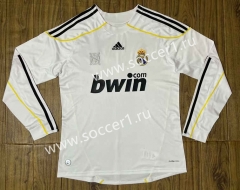 Retro Version 09-10 Real Madrid Home White LS Thailand Soccer Jersey AAA-6157