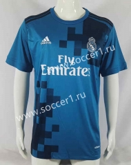 Retro Version 17-18 Real Madrid 2nd Away Blue Thailand Soccer Jersey AAA-503