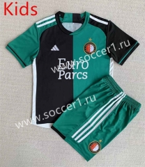2023-2024 Concept Version Feyenoord Rotterdam Black&Green Kids/Youth Soccer Uniform-AY