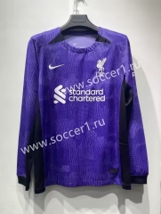 2023-2024 Liverpool Purple LS Thailand Soccer Jersey AAA-422