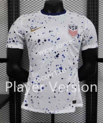 Player Version 2023-2024 USA White Thailand Soccer Jersey AAA-888