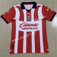 (S-4XL) 2023-2024 Deportivo Guadalajara Home Red&White Thailand Soccer Jersey AAA-818
