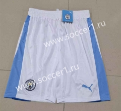 2023-2024 Manchester City Home White Thailand Soccer Shorts-2886