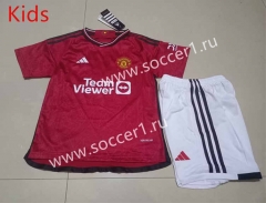2023-2024 Manchester United Home Red Kids/Youth Soccer Uniform-507