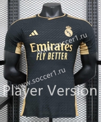 Player Version 2023-2024 Real Madrid 2nd Away Black Thailand Soccer Jersey AAA-888