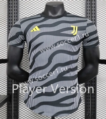 Player Version 2023-2024 Juventus 2nd Away Black Thailand Soccer Jersey AAA-888