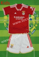2023-2024 Benfica Home Red Kids/Youth Soccer Uniform-HR