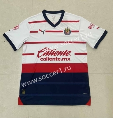 (S-4XL) 2023-2024 Deportivo Guadalajara Away White Thailand Soccer Jersey AAA-818