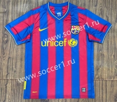 Retro Version 09-10 Barcelona Home Red&Blue Thailand Soccer Jersey AAA-SL