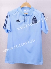 (3 Stars) 2023-2024 Argentina Sky Blue Thailand Polo Shirt-2044