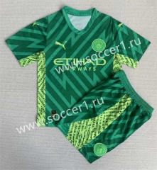 2023-2024 Manchester City Goalkeeper Green Soccer Uniform-AY