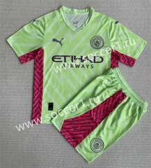 2023-2024 Manchester City Goalkeeper Light Green Soccer Uniform-AY